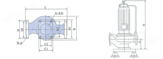 PBG屏蔽泵 外形及安装尺寸表 I