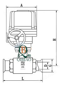 Q981卫生级电动球阀(配HQ执行器) 